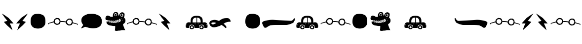 Text sample of font La Mona Kids Dingbat Base