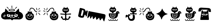 Text sample of font Alquitran Pro Dingbat Character