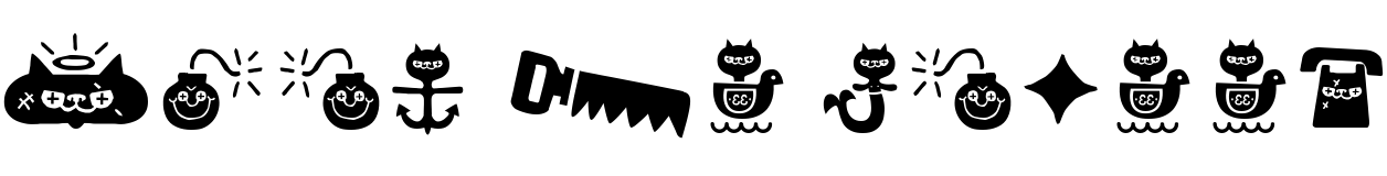 Text sample of font Alquitran Pro Dingbat Character, 72px