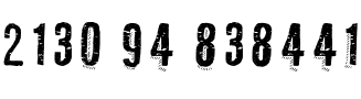 Text sample of font Ruba Style Numbers