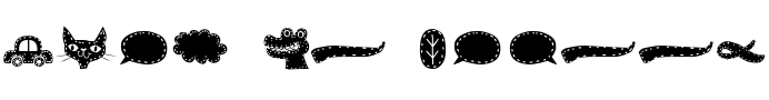 Text sample of font La Mona Kids Dingbat Base Two