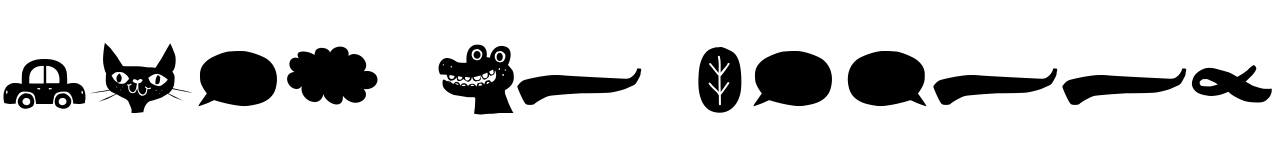Text sample of font La Mona Kids Dingbat Base, 72px