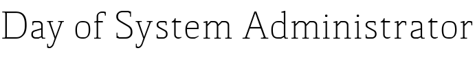 Text sample of font Thalweg Thin