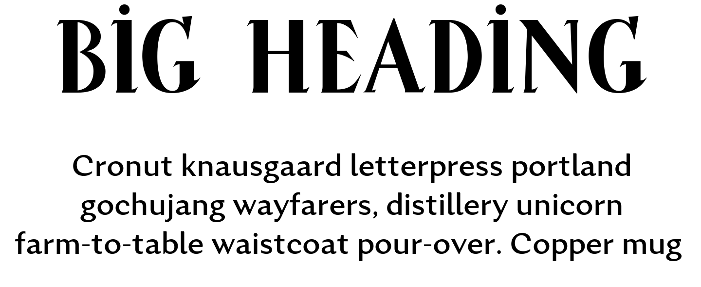 Contrast font pair Kalyna Regular + Excentra Pro Medium