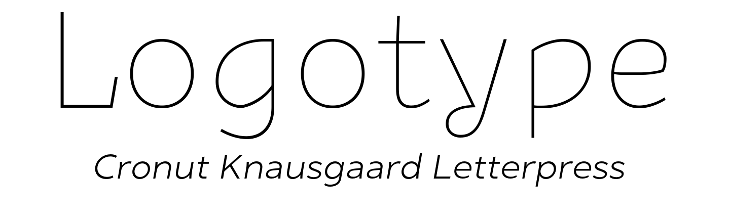 Logo font pair Aleksa Thin + Golca Light Italic
