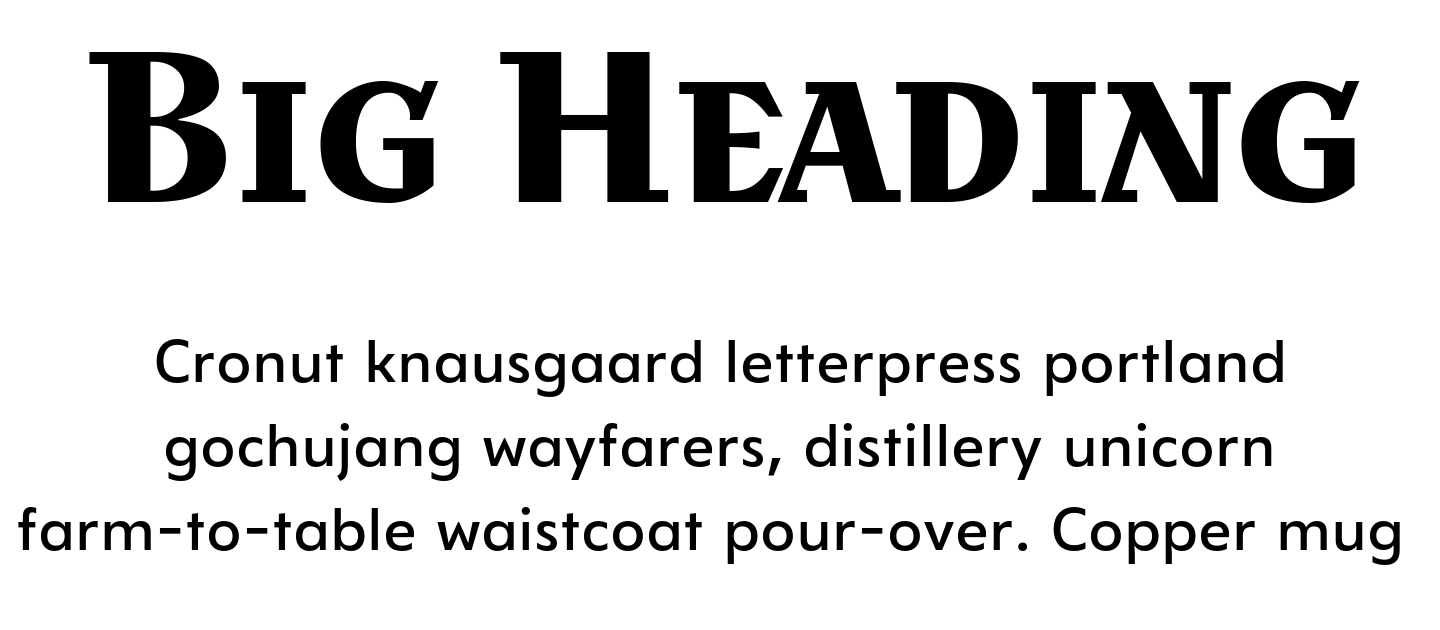 Contrast font pair Zluka Title Bold + Gezart Medium