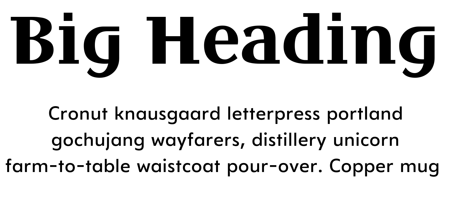 Contrast font pair Zluka Bold + Gezart Medium