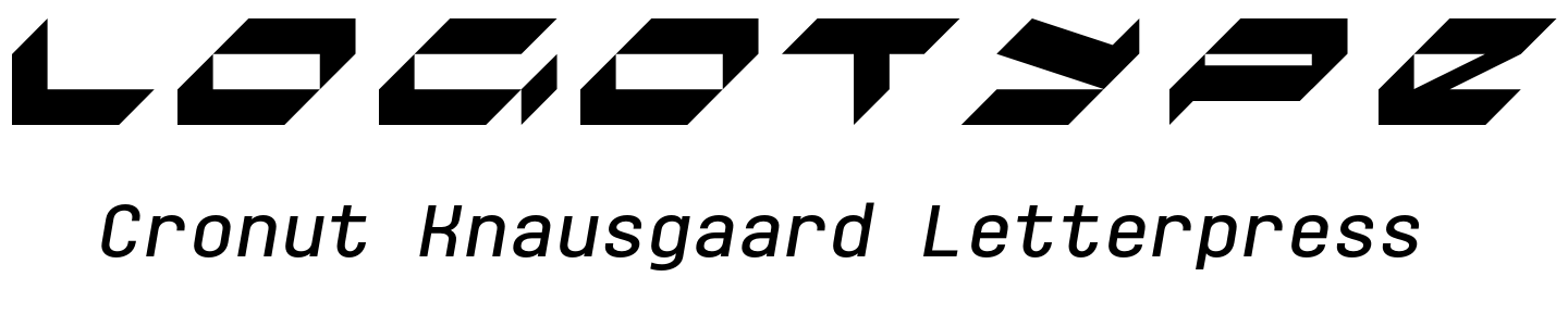 Logo font pair Akoyster Normal + Monospaceland Semi Bold Oblique
