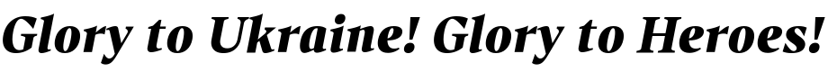 Text sample of Ukrainian font Accia Forte Extra Bold Italic