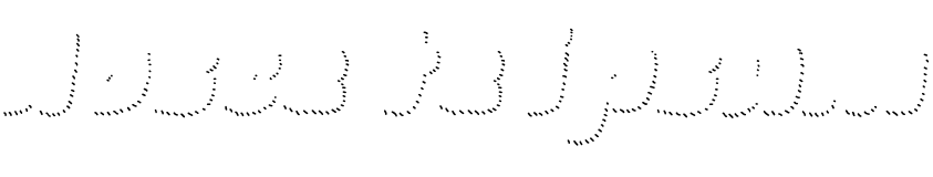 Text sample of font La Mona Pro Shadow Hand Line Italic, 72px