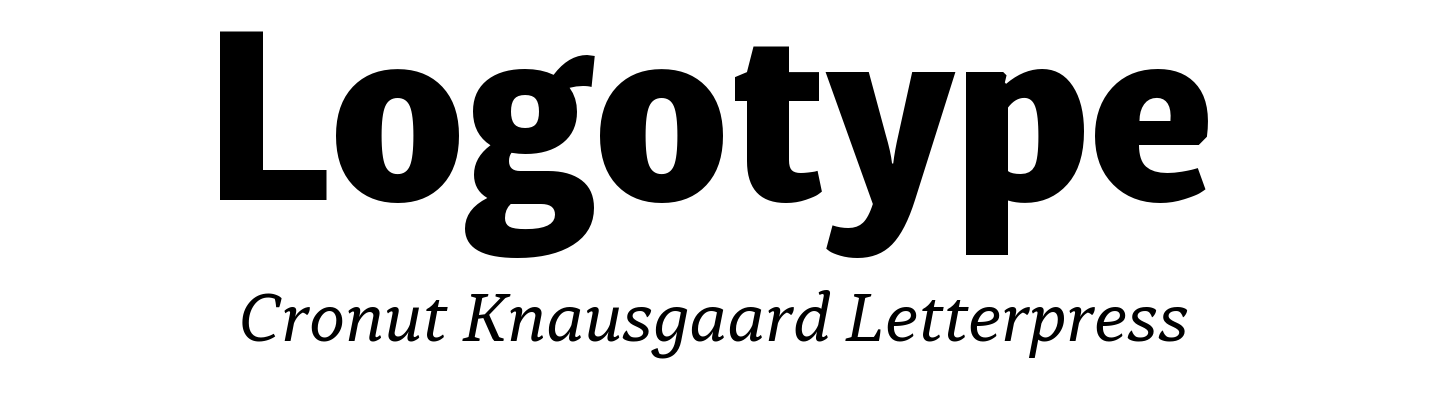 Logo font pair Diaria Sans Pro Extra Bold + Skema Pro News Italic