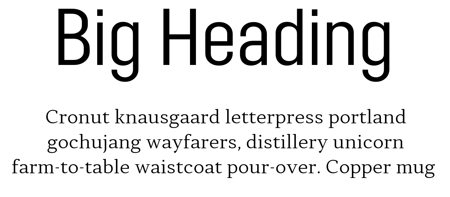 Contrast Pair Opinion Pro Condensed Regular + Skema Pro Omni Light