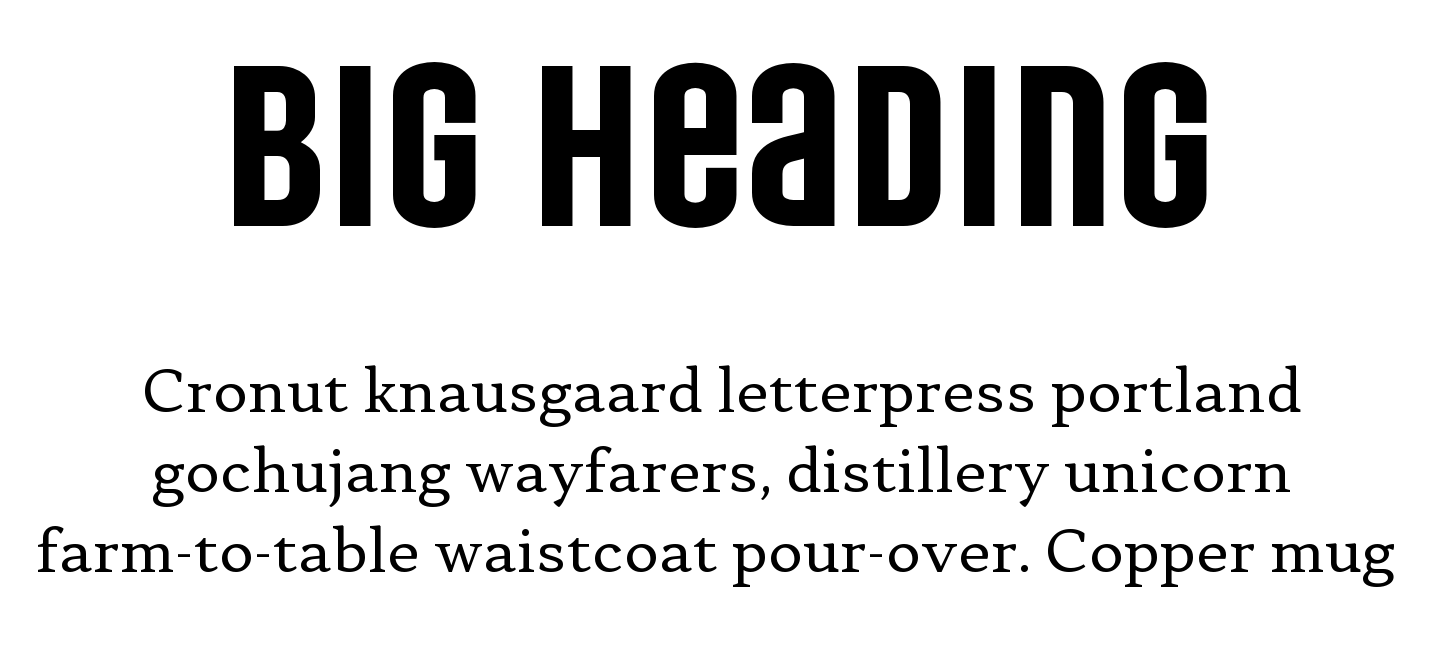 Contrast font pair Laqonic 4F SemiBold + Skema Pro Livro Regular