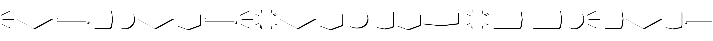 Text sample of font Alquitran Pro Dingbat Shape Shadow, 72px