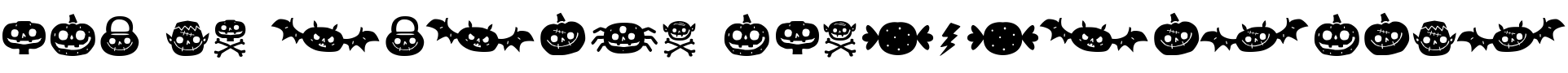 Text sample of font Hatter Display Pro Dingbats