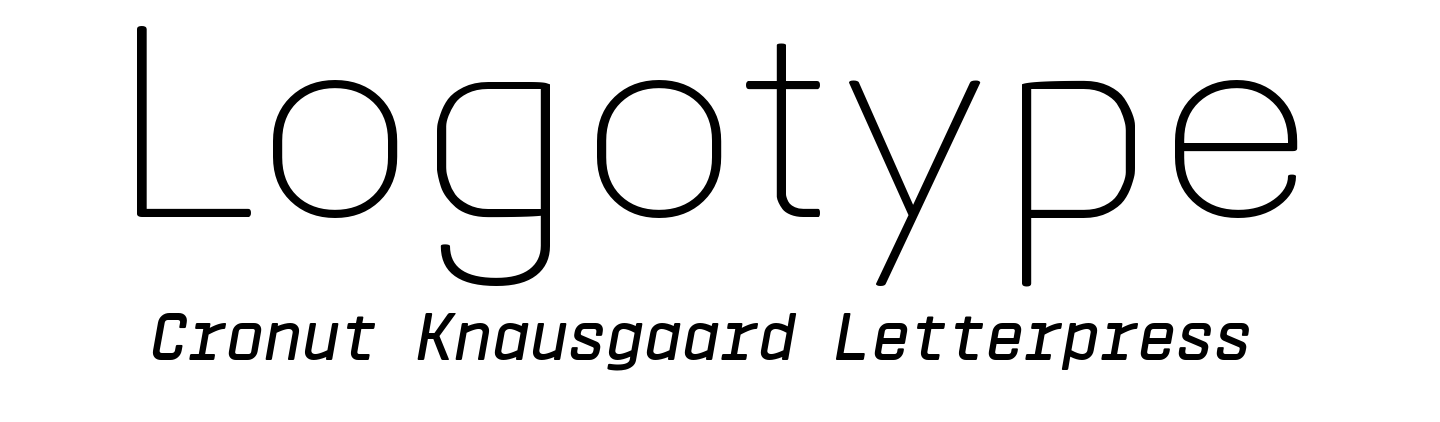 Logo font pair Midpoint Pro Ultra Light + Vin Mono Pro Semi Bold Italic