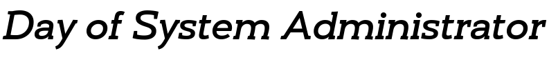 Text sample of font UMBA Slab Medium Italic
