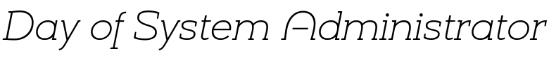 Text sample of font UMBA Slab Alt Thin Italic